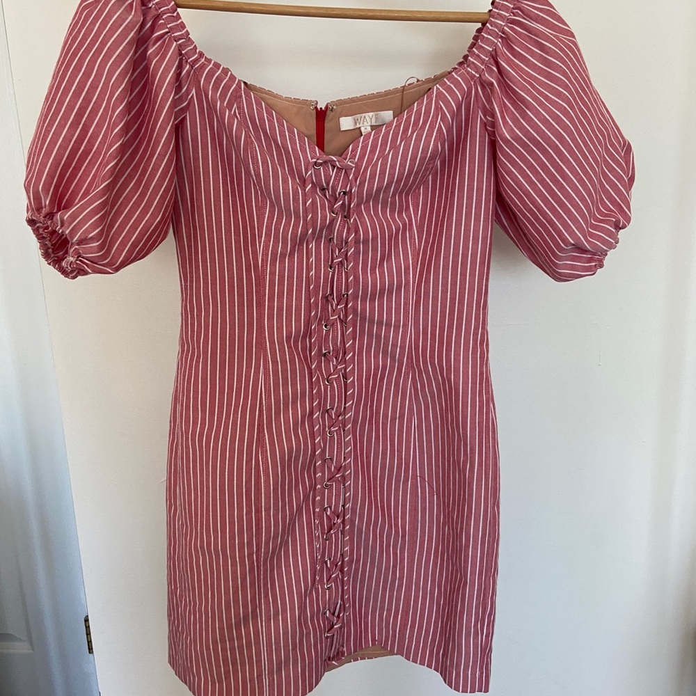 WAYF Corset Deep Pink Dress
